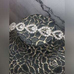 Elegant Silver and Gold Crystal Headband